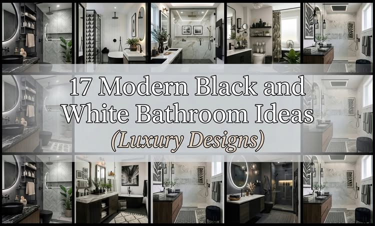 17 Modern Black and White Bathroom Ideas (Luxury Designs)